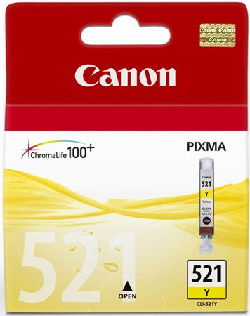 CANON CLI-521Y Tintapatron Pixma iP3600, 4600, MP540 nyomtatókhoz, CANON, sárga, 9ml