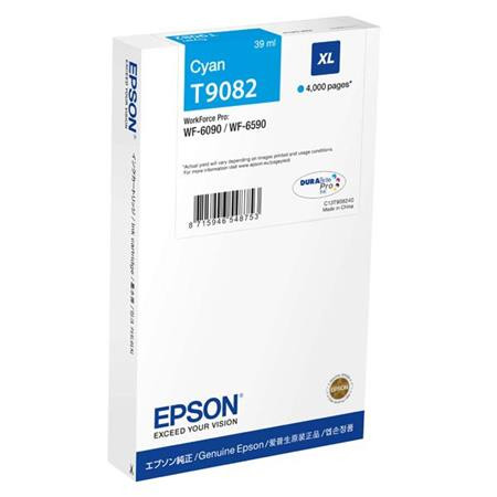 EPSON T908240 Tintapatron Workforce Pro WF-6090, WF-6590 nyomtatókhoz, EPSON, cián, 4k