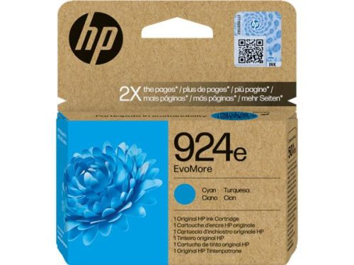 HP 4K0U7NE Tintapatron Officejet Pro 8120e, 8130e nyomtatókhoz, HP 924 EvoMore, cián, 800 oldal