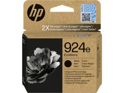 HP 4K0V0NE Tintapatron Officejet Pro 8120e, 8130e nyomtatókhoz, HP 924 EvoMore, fekete, 1000 oldal