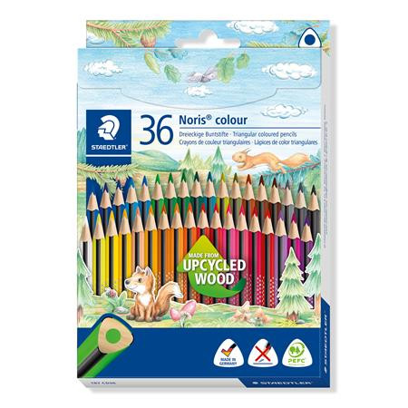 STAEDTLER Színes ceruza készlet, háromszögletű, STAEDTLER "Noris Colour 187", 36 különböző szín