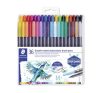 STAEDTLER Ecsetirón készlet, 0,5-0,8/1,0-6,0 mm, kétvégű, STAEDTLER "3001", 36 szín