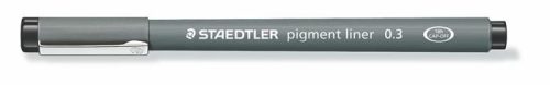 STAEDTLER Tusfilc, 0,3 mm, STAEDTLER "Pigment Liner 308", fekete