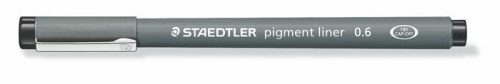 STAEDTLER Tusfilc, 0,6 mm, STAEDTLER "Pigment Liner 308", fekete