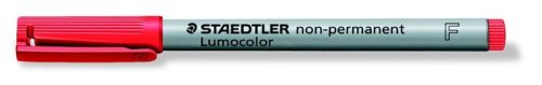 STAEDTLER Alkoholmentes marker, OHP, 0,6 mm, STAEDTLER "Lumocolor® 316 F", piros