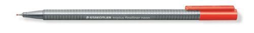 STAEDTLER Tűfilc, 0,3 mm, STAEDTLER "Triplus 334", neonpiros