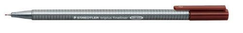 STAEDTLER Tűfilc, 0,3 mm, STAEDTLER "Triplus 334", középbarna