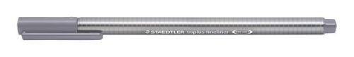 STAEDTLER Tűfilc, 0,3 mm, STAEDTLER "Triplus 334", galamb szürke