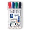 STAEDTLER Táblamarker készlet, 2-5 mm, vágott, STAEDTLER "Lumocolor® 351 B", 4 különböző szín