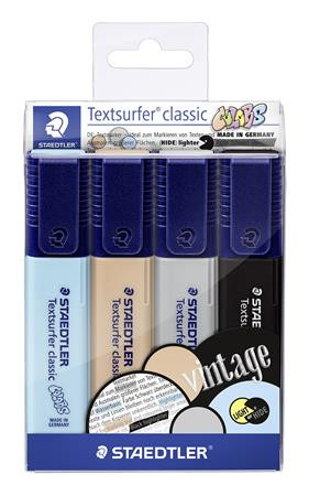 STAEDTLER Szövegkiemelő készlet, 1-5 mm, STAEDTLER "Textsurfer Classic Pastel 364 C", 4 különböző szín