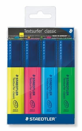 STAEDTLER Szövegkiemelő készlet, 1-5 mm, STAEDTLER "Textsurfer Classic 364", 4 különböző szín