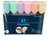 SCHNEIDER Szövegkiemelő készlet, 1-5 mm, SCHNEIDER "Job Pastel", 6 különböző pasztell szín