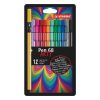 STABILO Rostirón készlet, 1 mm, STABILO "Pen 68 ARTY", 12 különböző szín