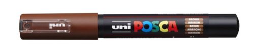 UNI Dekormarker, 0,7-1,0 mm, UNI "Posca PC-1M", barna