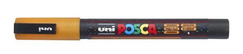 UNI Dekormarker, 0,9-1,3 mm, UNI"Posca PC-3ML", fényes narancs