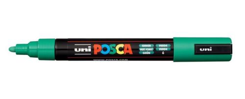 UNI Dekormarker, 1,8-2,5 mm, UNI "Posca PC-5M", zöld