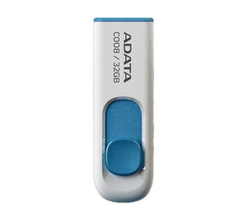 ADATA Pendrive, 32GB, USB 2.0, ADATA "C008", fehér