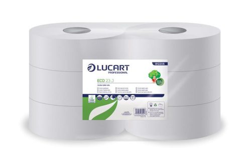 LUCART Toalettpapír, 2 rétegű, 165 m, 23 cm átmérő, LUCART, "Eco", fehér