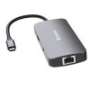 VERBATIM USB elosztó-HUB, USB-C PD/1xHDMI/1xRJ45/2xUSB-A 3.2 Gen1, VERBATIM