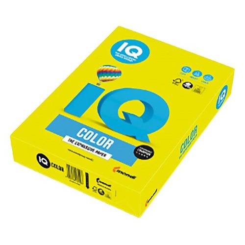 Fénymásolópapír színes IQ Color A/4 80 gr neon citrom NEOGB 500 ív/csomag