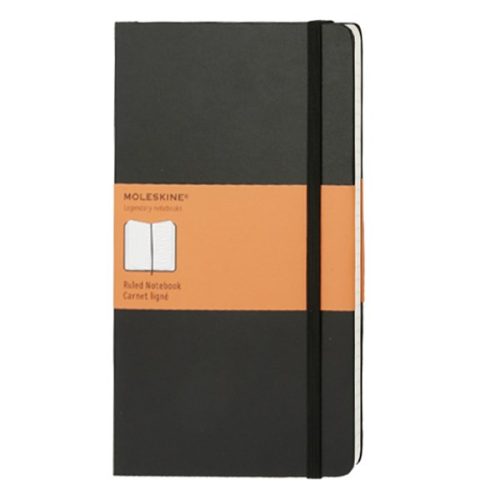 Notesz MOLESKINE QP060 "L" vonalas kemény fedeles fekete