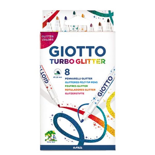 Filctoll GIOTTO Turbo Glitter csillámos  8db-os készlet