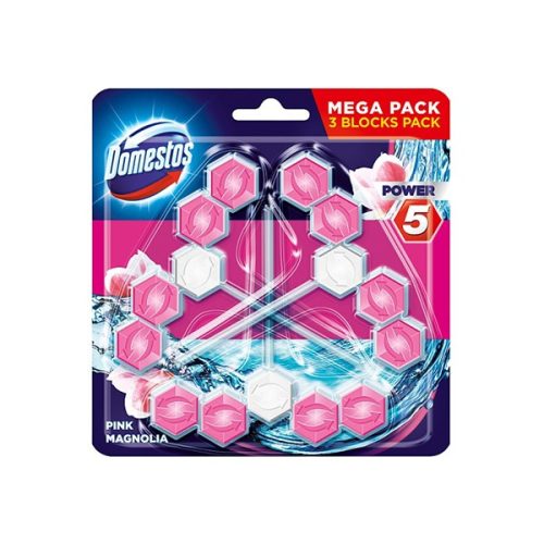 Toalett öblítő DOMESTOS Power5 Pink Magnolia 3x50 g