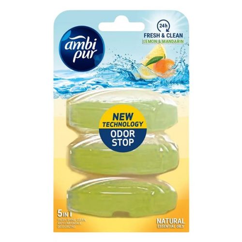 Toalett illatosító utántöltő AMBI PUR 3x55 ml lemon&sea