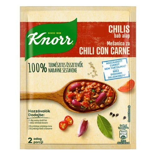 Ételalap KNORR 100% Természetes Chilis bab 47g