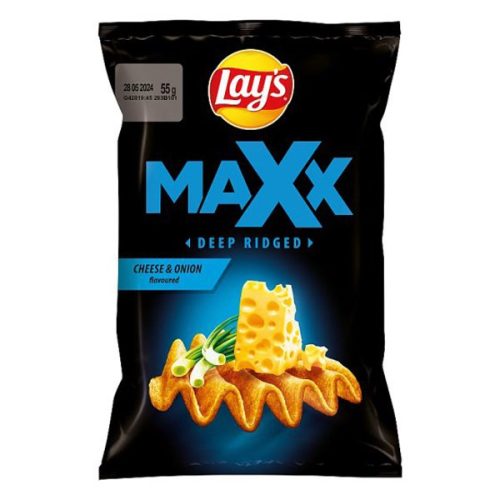 Burgonyachips LAY'S Max sajtos-hagymás 55g