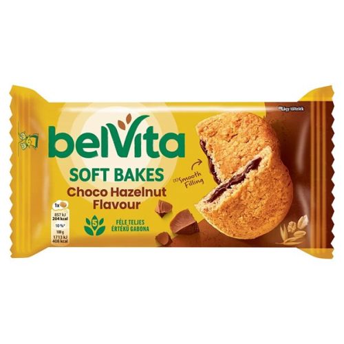 Keksz BELVITA Jó Reggelt! Softy csokoládés-mogyorós töltelékkel 50g