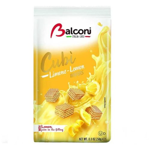 Töltött ostya BALCONI cubi wafers citromos 250 g