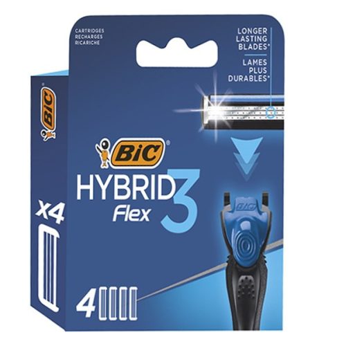 Borotvafej BIC Hybrid Flex3 mozgófejes mozgópengés 4 darab/bliszter