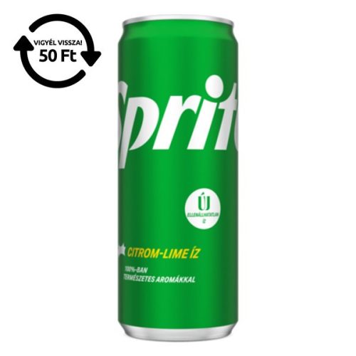 Üdítőital szénsavas SPRITE dobozos 0,33L DRS