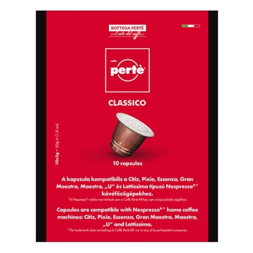 Kávékapszula CAFFÉ PERTÉ Classico 10 darab/doboz