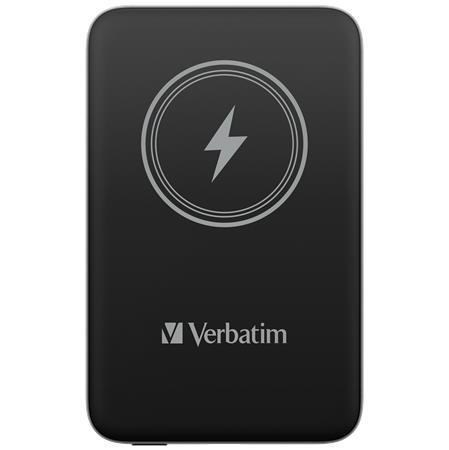 VERBATIM Hordozható akkumulátor, vezeték nélküli töltés, 10000 mAh, VERBATIM "MCP-10, fekete